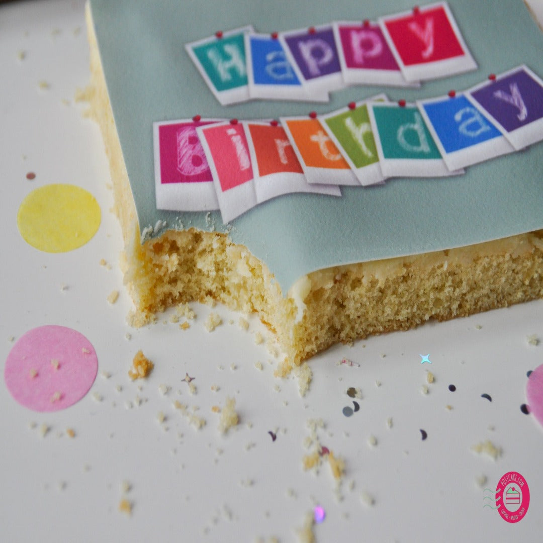 Happy Birthday Banner Cake